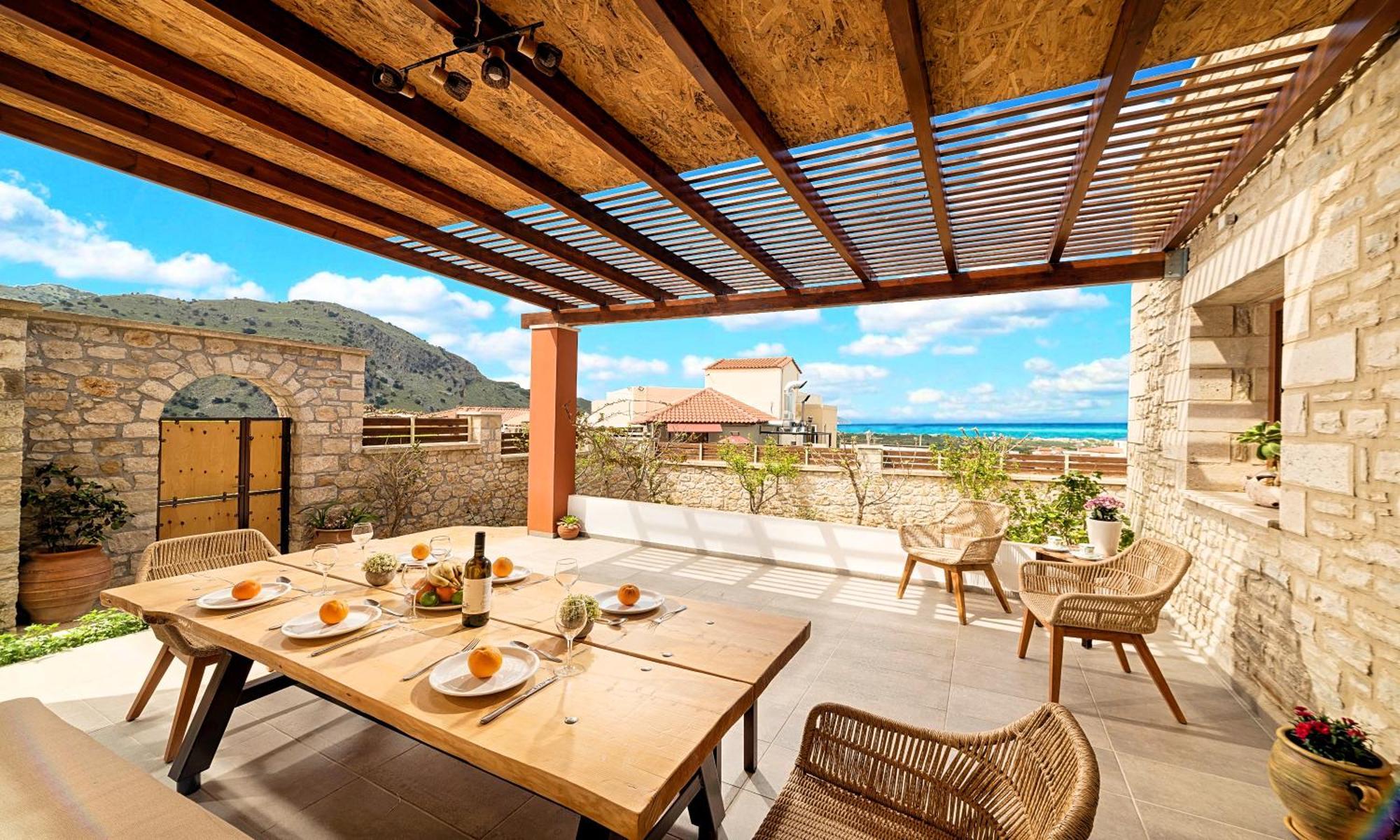 Cretan Sunrise Villa Heated Pool Dhimitrouliana Bagian luar foto