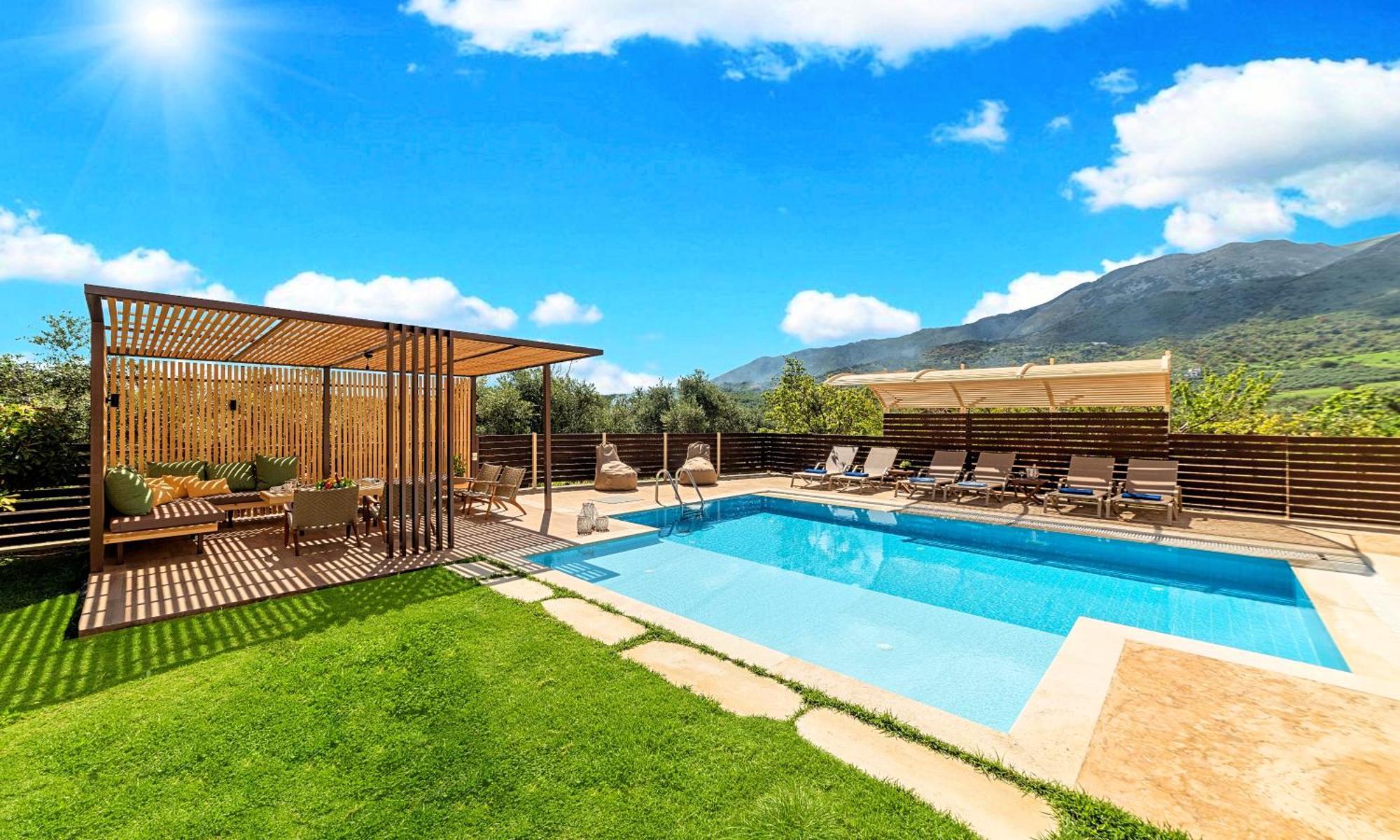 Cretan Sunrise Villa Heated Pool Dhimitrouliana Bagian luar foto