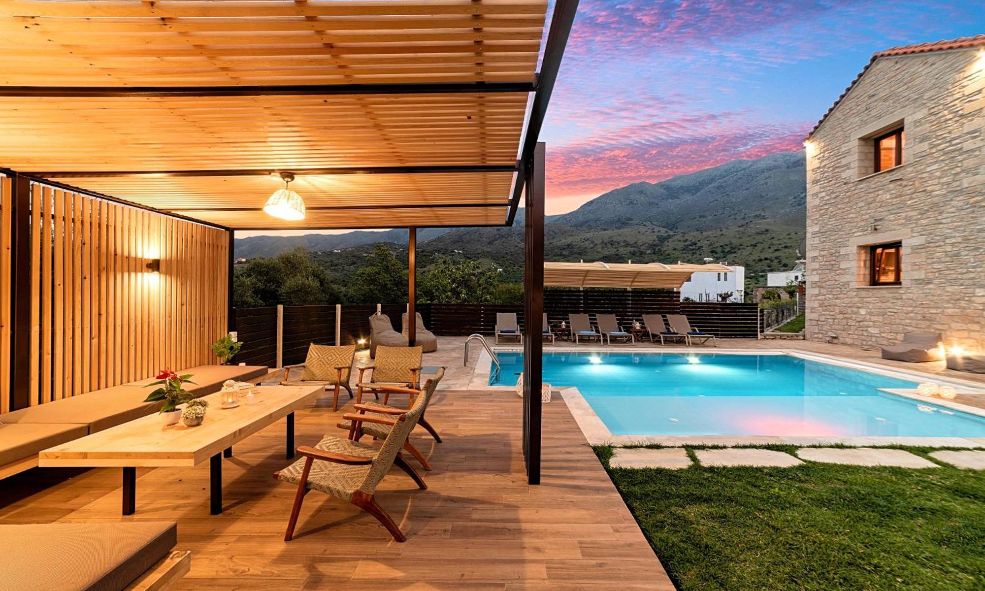 Cretan Sunrise Villa Heated Pool Dhimitrouliana Bagian luar foto