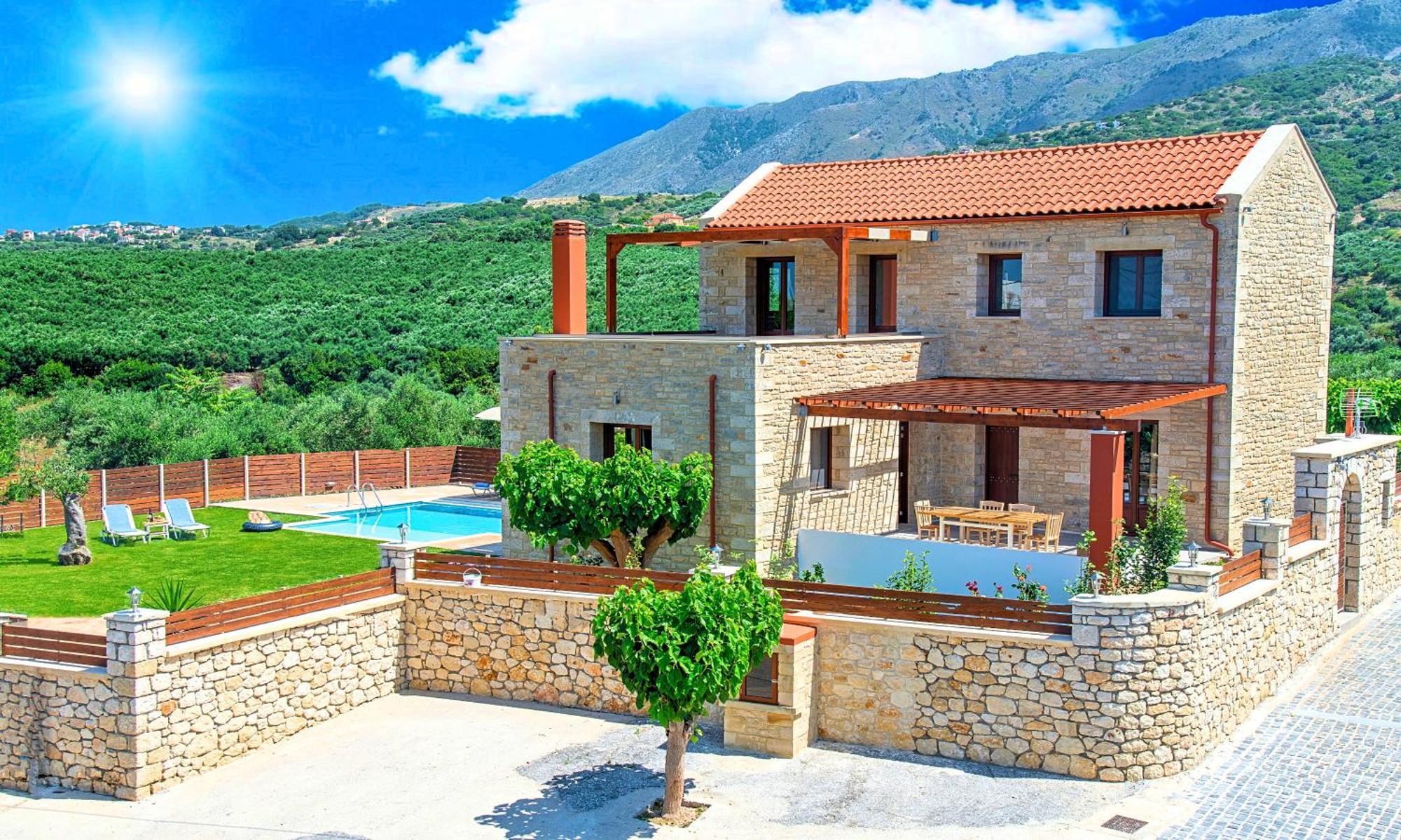 Cretan Sunrise Villa Heated Pool Dhimitrouliana Bagian luar foto