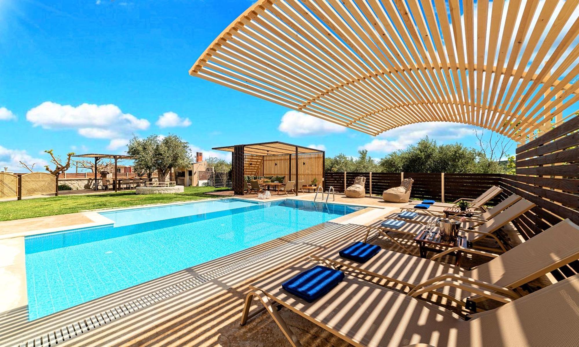 Cretan Sunrise Villa Heated Pool Dhimitrouliana Bagian luar foto